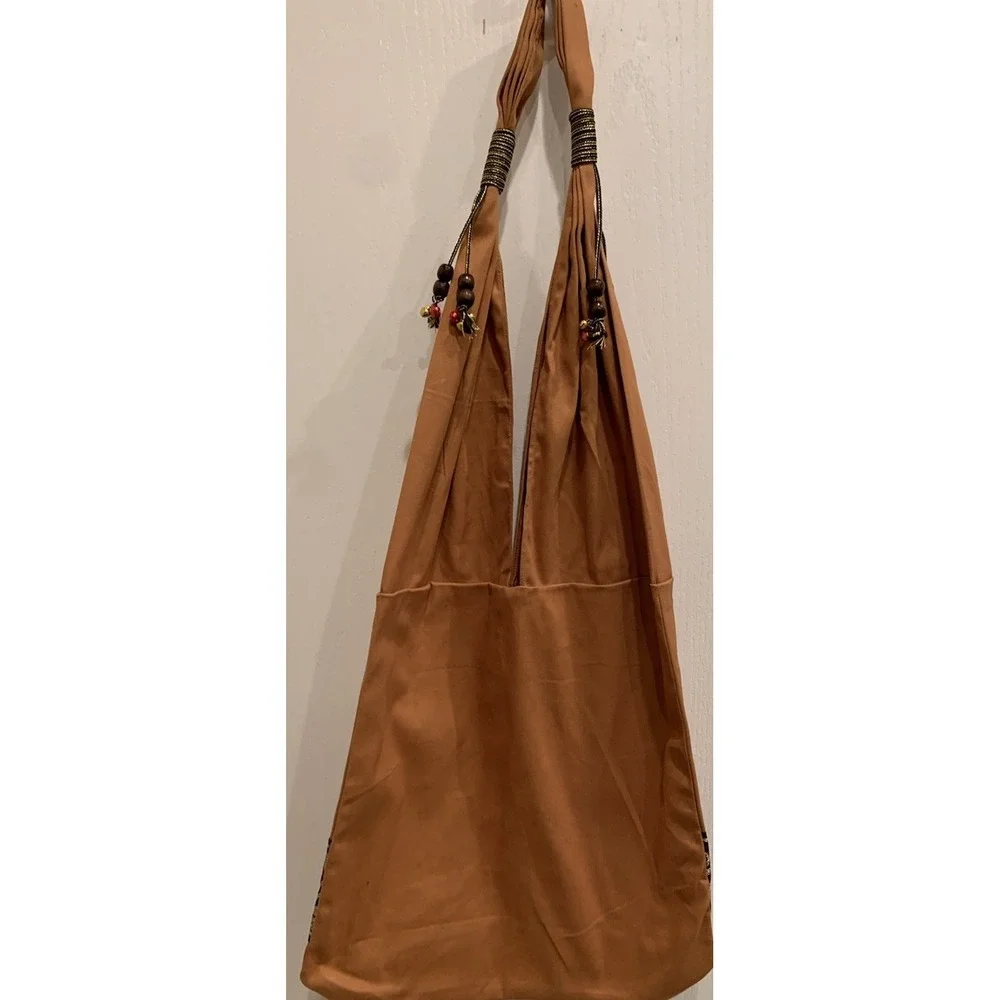 Indian Hobo‎ Style Handbag With Elephant Motif Fabric